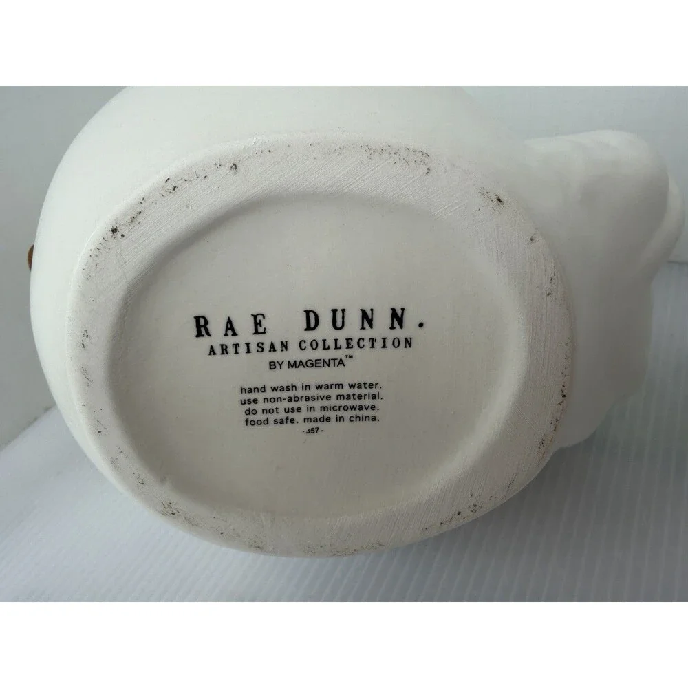 Rae Dunn FARM LIFE Rooster Figure Canister Jar Rustic Kitchen Decor 10” Chicken